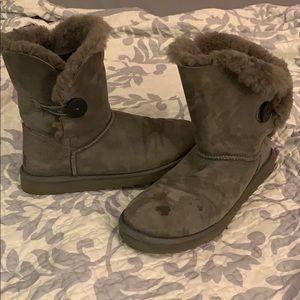 Size 12 Grey Side Bailey Button Uggs